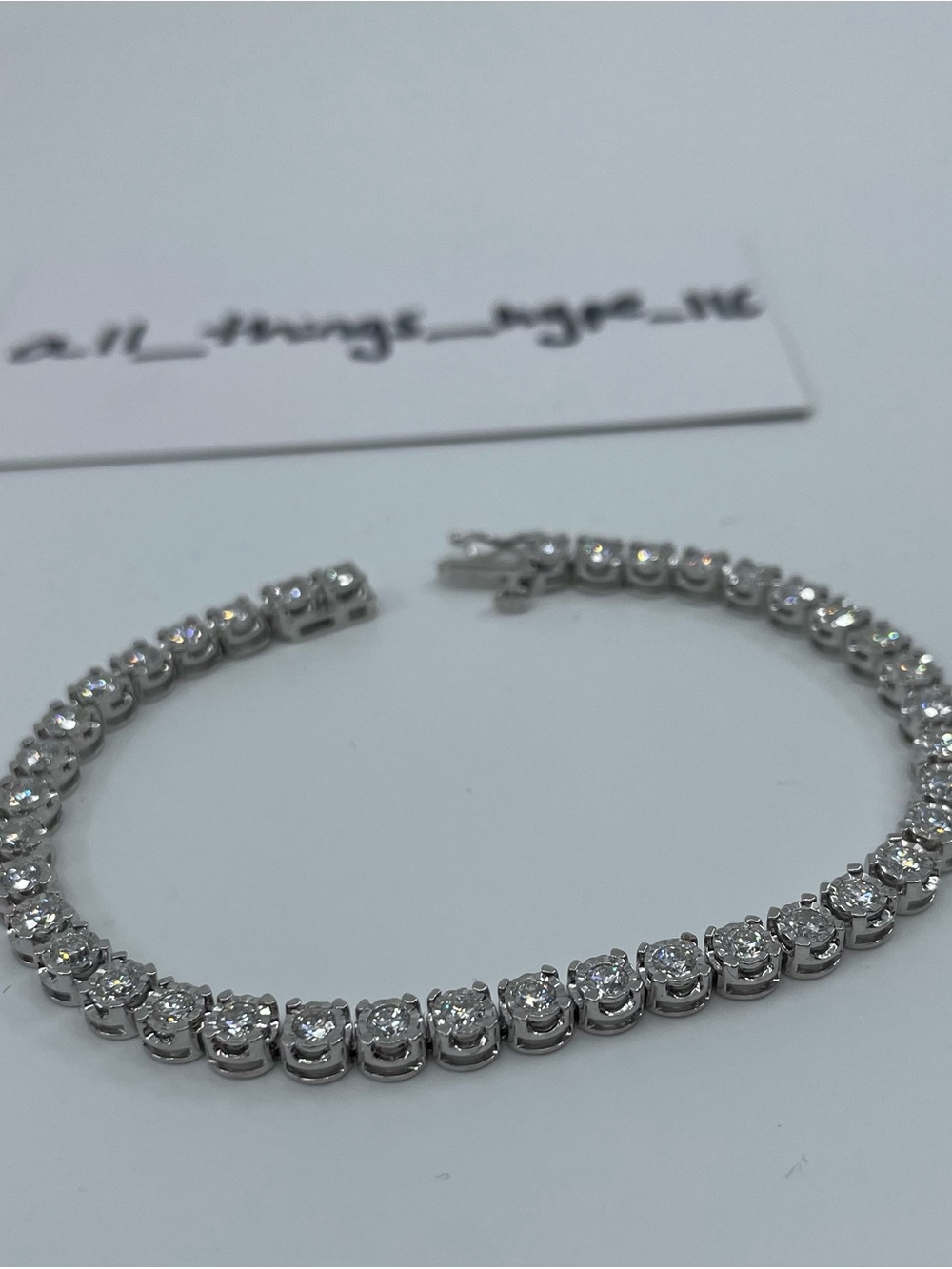 3CTW Lab Diamond Tennis Bracelet 7” VS-VVS E/F HPHT .925 Sterling Silver 8.97g